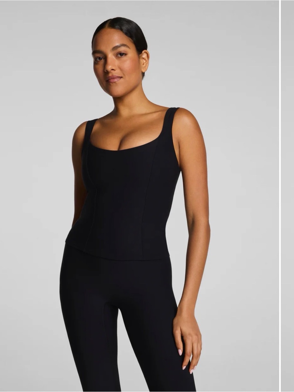 SPANX Black Scoop-Neck Shaping Tank